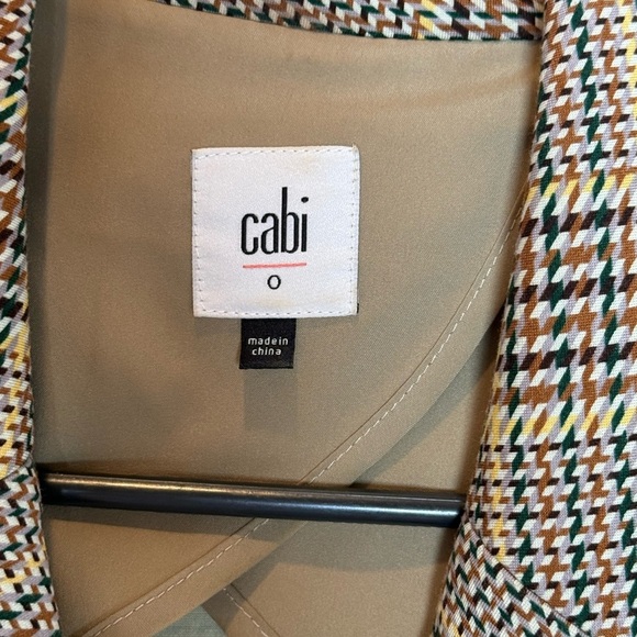 CAbi Pastime Blazer Jacket Multicolor Plaid Stretchy Rayon Blend Women's Size 0 - Picture 15 of 16